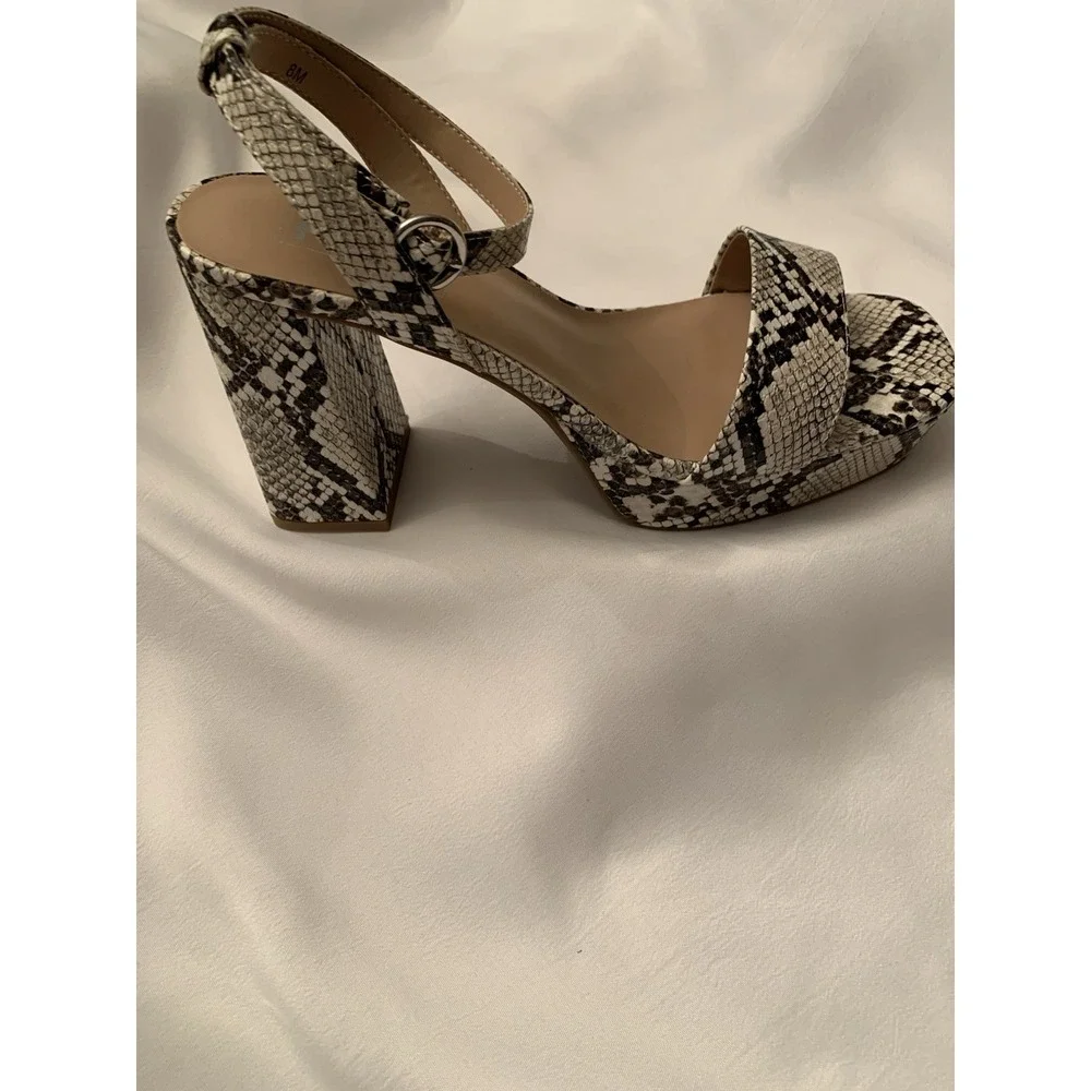 Pop Casen Snakeskin Strappy Heels Size 8 M Women club brand new with tags no box